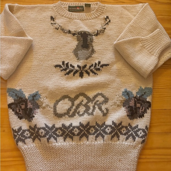Vintage Wool Deer Patterned Sweater - Picture 3 of 5